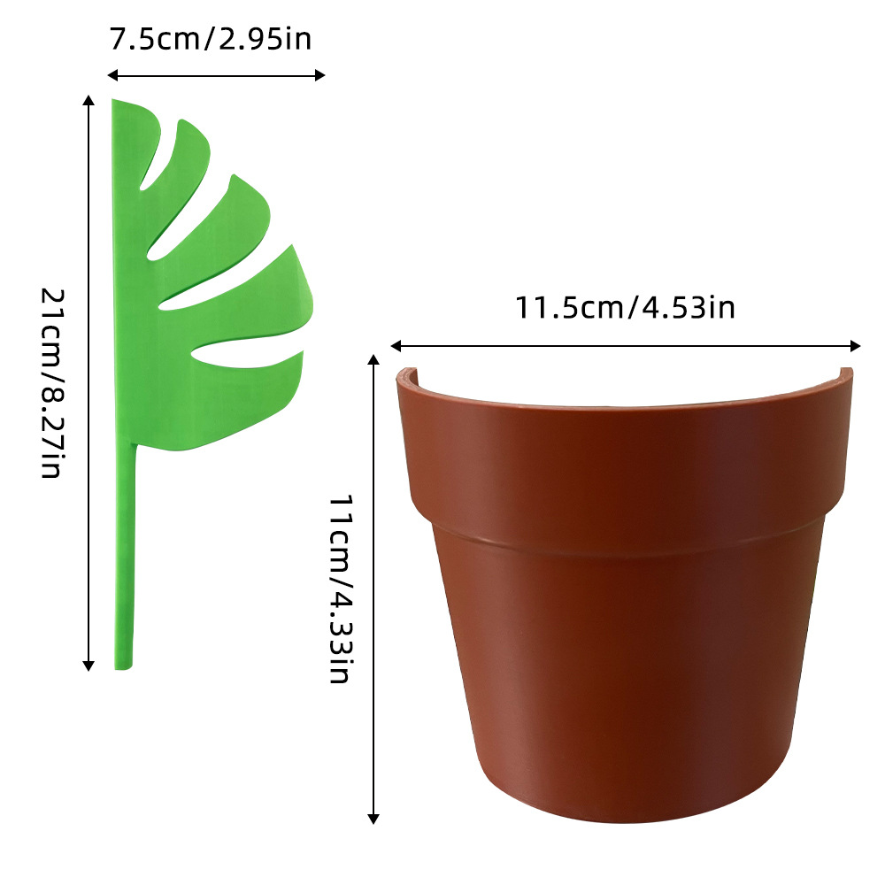 跨境新款Monstera Coaster龟背竹杯垫3D打印植物装饰品塑料工艺摆件详情5