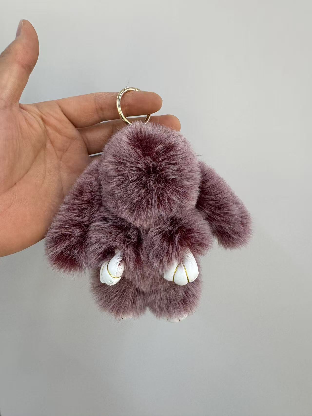 厂家批发仿獭兔毛装死兔挂件可爱小兔子包包手机车饰挂件萌兔饰品详情14