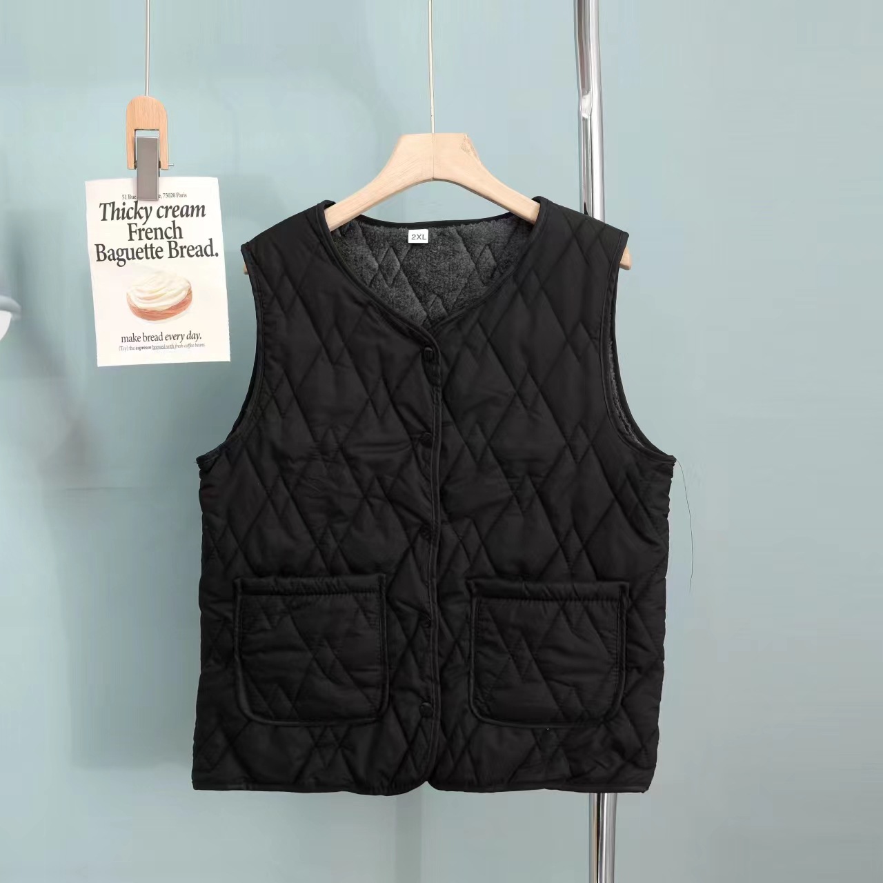 Invierno nuevo estilo mujer más de terciopelo desgaste exterior chaleco calor diseño espesado cómodo interior de felpa sin mangas clip de caballo anti-running material de algodón otra clasificación aplicable pic 5