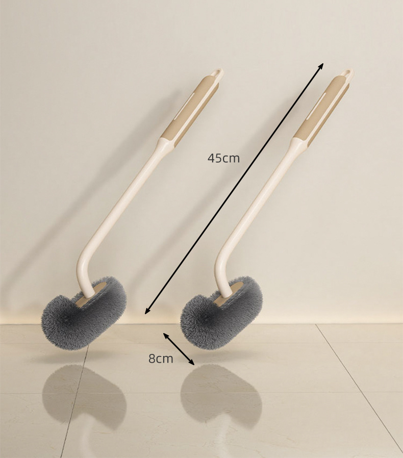 2024 New model toilet brush, a wall-mounted, light luxury bathroom toilet long-handled cleaning brush with no blind spots and no need for drilling pic 4