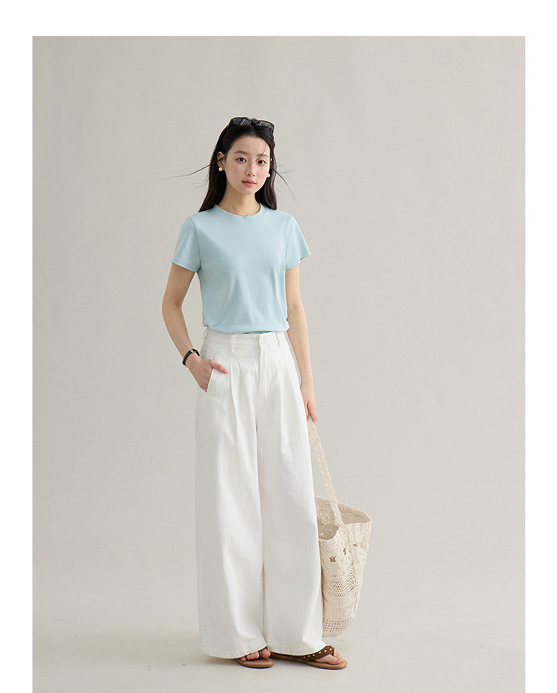 【 Blockbuster B: Super Comfortable Double-collar T-shirt with Upgraded Fabric 】 Spring short-sleeved T-shirt pic 86