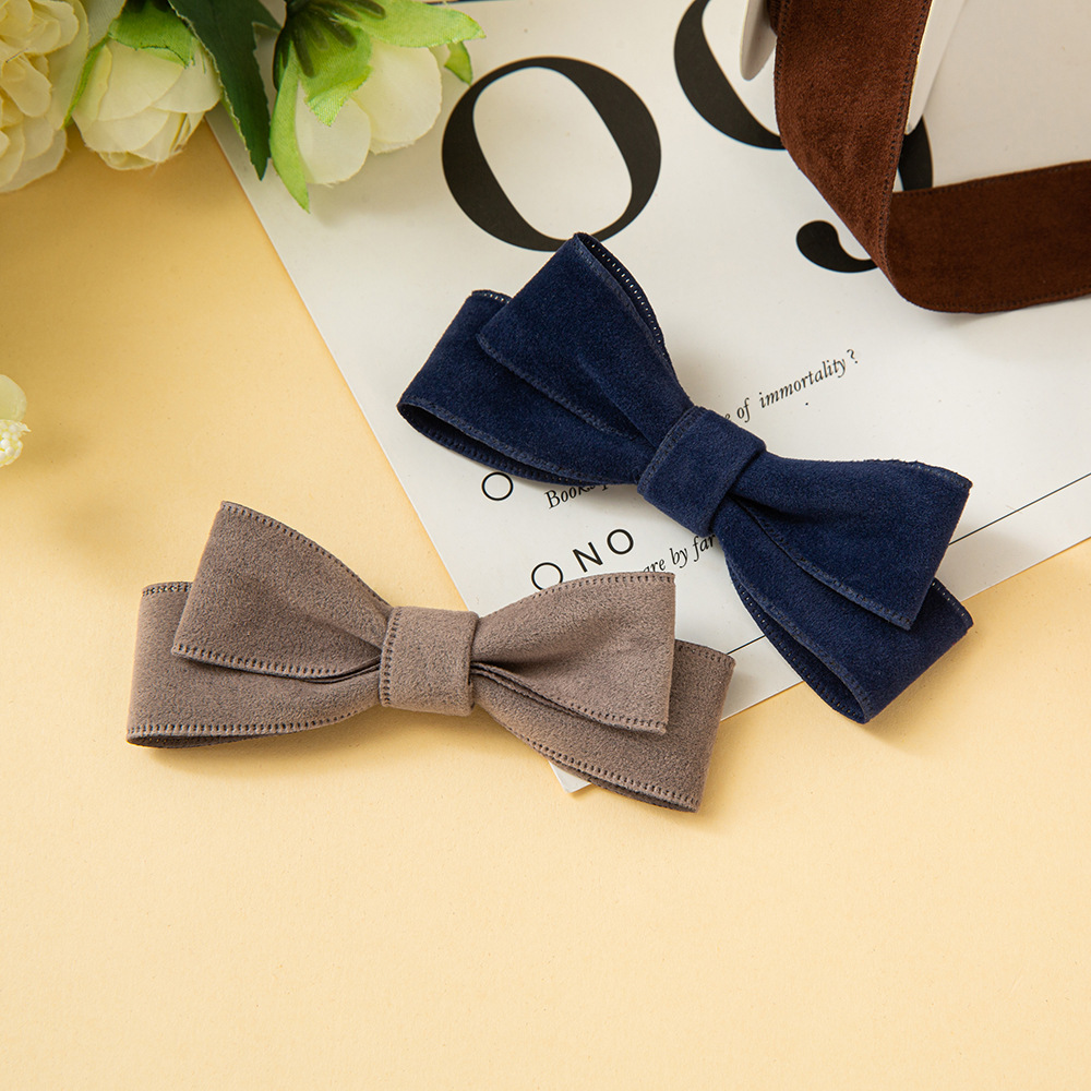 双面压边纯色鹿皮绒织带2.5cm手工diy发饰帽子蝴蝶结鞋帽配件纺织辅料详情5