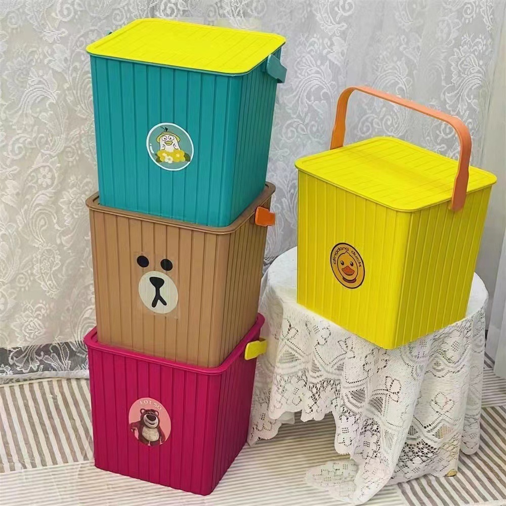 草莓熊方形多用桶可坐人钓鱼桶手提桶收纳凳带盖洗澡桶收纳桶乐高详情10