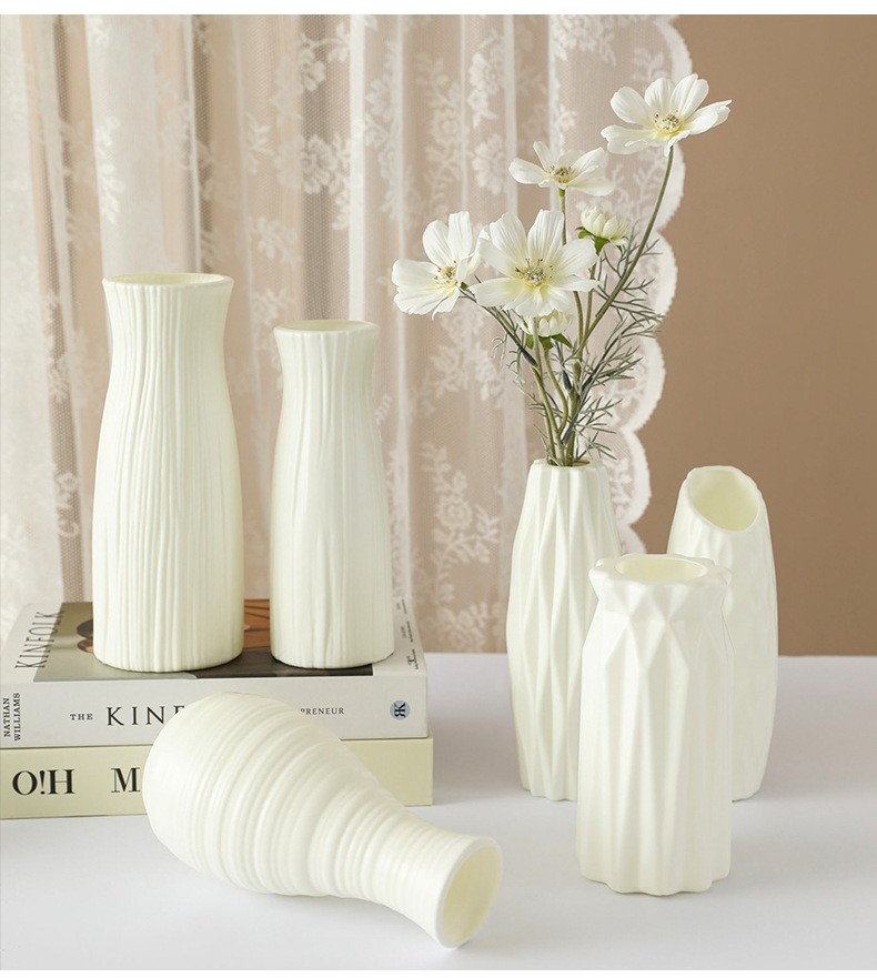Plastic vases for the living room, fresh and simple, creative, anti-drop flower arrangement vases, hydroponic vases, home desktop decoration pic 9