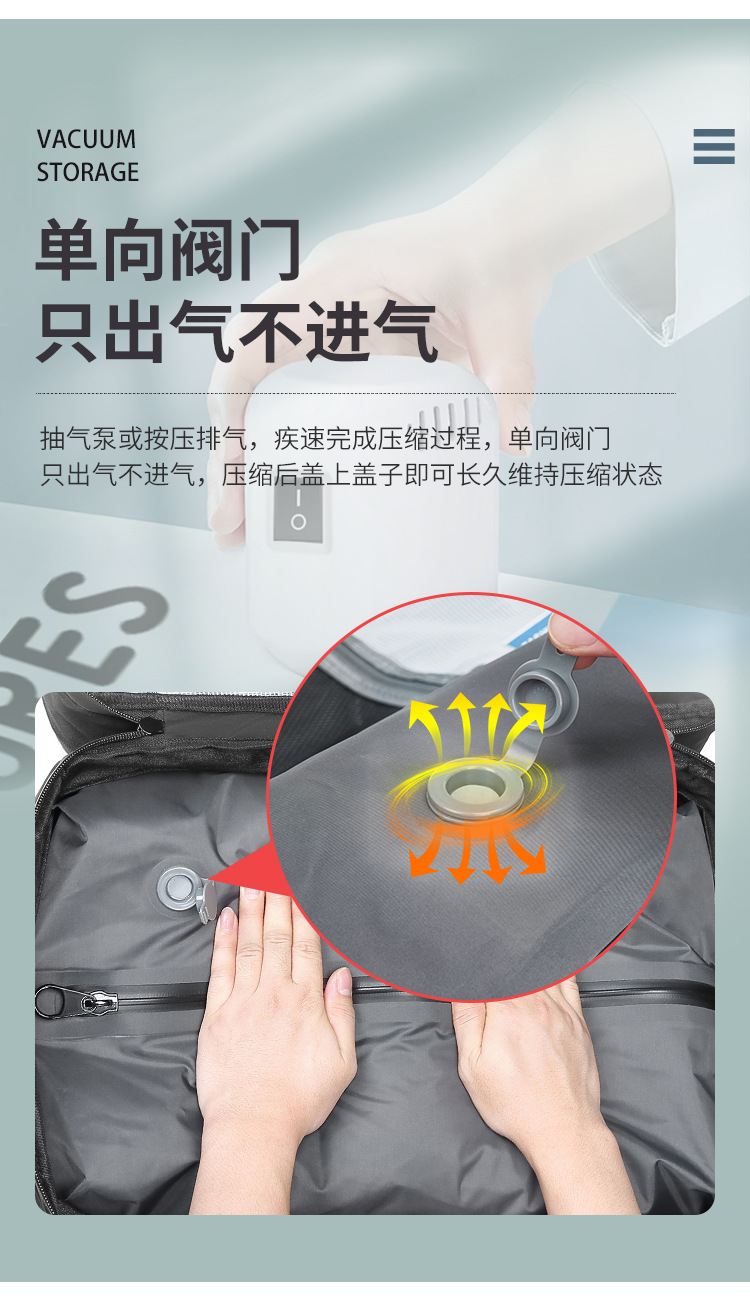 New cross-border multi-functional backpack for men, large-capacity airbag storage business backpack, Oxford fabric waterproof travel bag pic 5