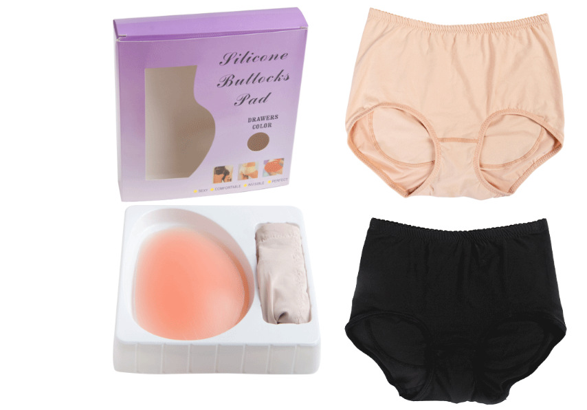 硅胶臀垫配美臀内裤200克硅胶垫跨境提臀丰臀假屁股性感美体翘臀详情5