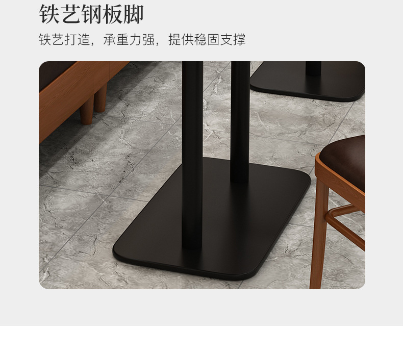 Starlight Coffee shop table and chair combination, cake baking shop, solid wood milk tea and dessert shop, negotiation and reception, soft package leisure chair for commercial use pic 13