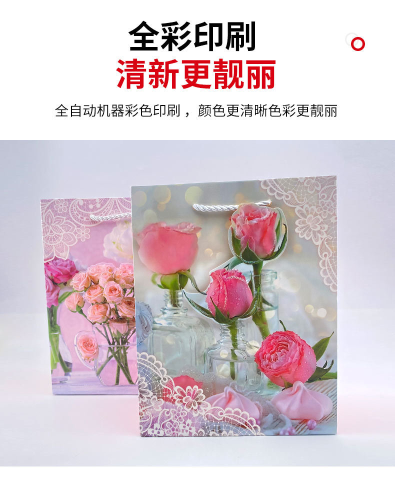 National trend rose flower handbag, gift bag, wedding bridesmaid return gift, souvenir bag, ins wedding candy box packaging bag pic 6