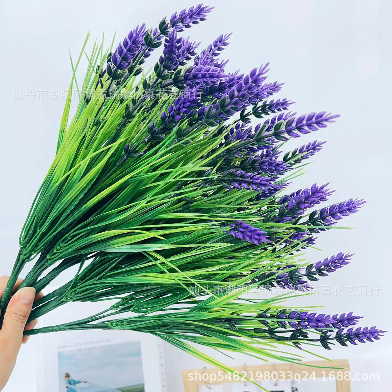 亚马逊户外人造花 仿真薰衣草仿真绿植家居装饰人造花假花批发详情4