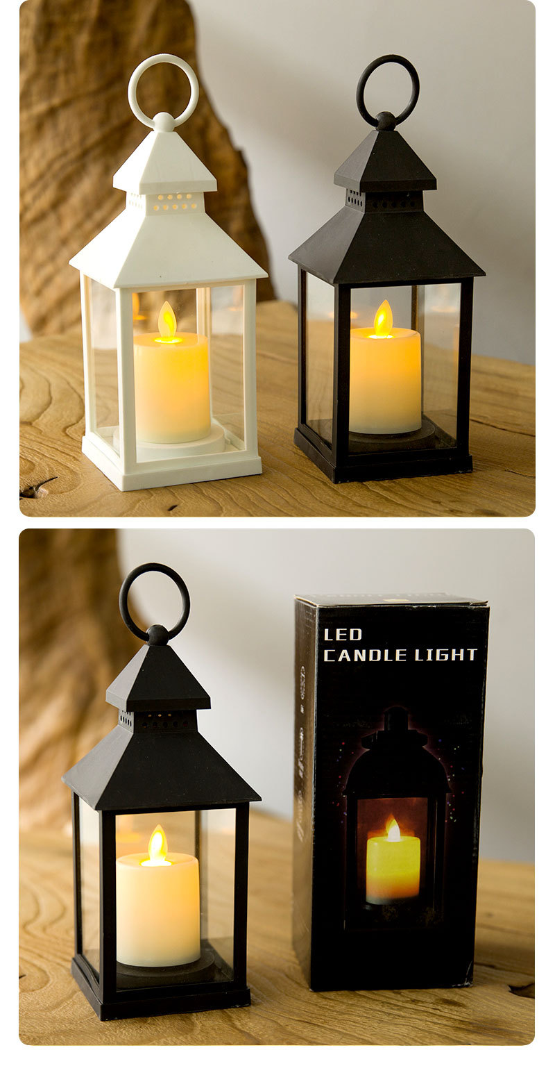 Nordic creative, simple and retro candlestick, wind lamp, garden, wedding decoration, electronic products, portable candle lamp pic 37