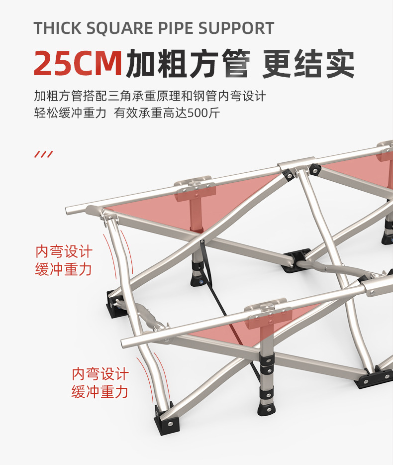 70cm high single folding bed, office nap bed, nap lounge chair, simple home companion, portable camp bed pic 9