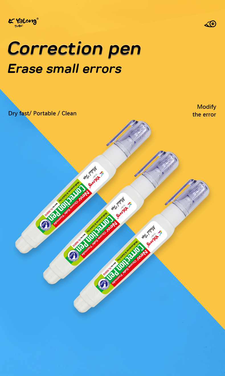 Yalong Cross-border Wholesale offers high-quality student stationery, quick-drying metal pen tips, correction pens and fluid stationery products pic 1