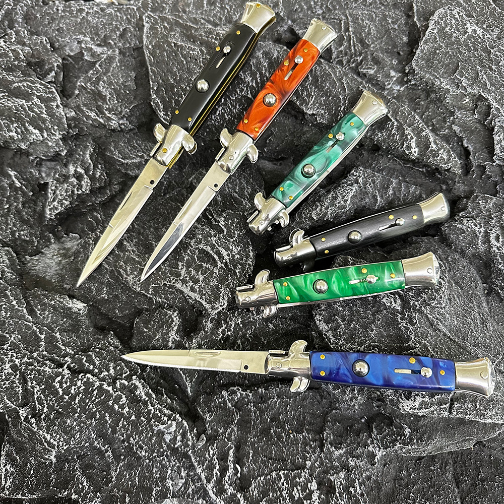 High-quality AK folding knives for cross-border game accessories in stock, with knife cases included. Popular cross-border folding knife handles for playing and viewing pic 17