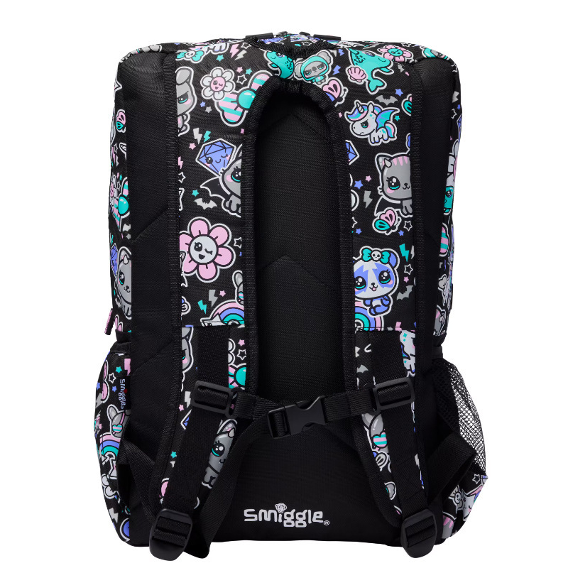 Australia nuevo Smiggle mochila de escuela primaria y secundaria gran capacidad mochila de dibujos animados para niños doble bolsa de pluma pic 12