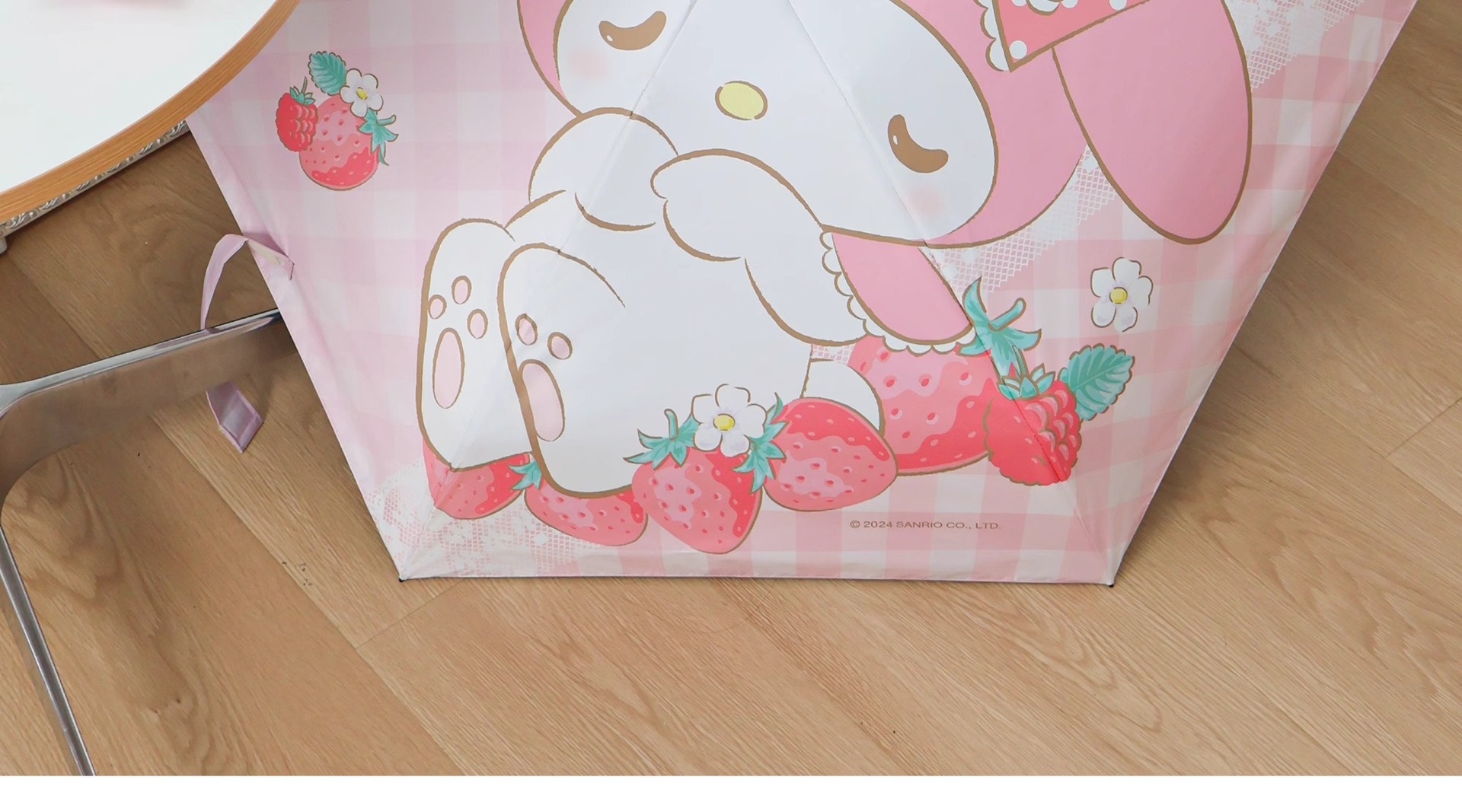 三丽鸥正版美乐蒂可爱卡通珠链五折太阳伞防晒蝴蝶结洛丽塔晴雨伞详情5