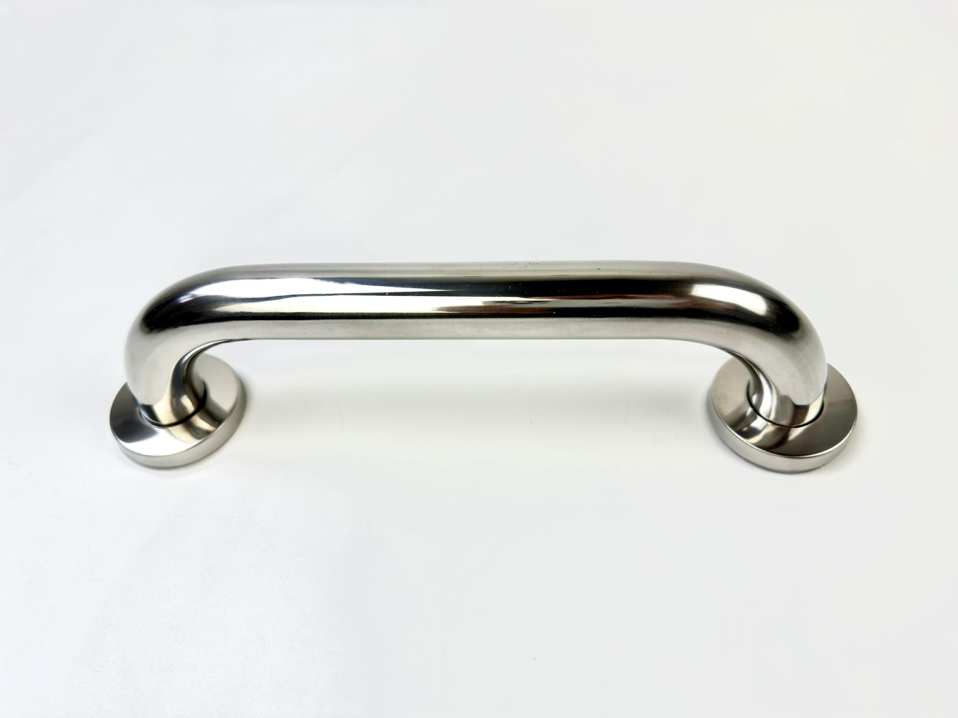 Factory wholesale thickened glass door elbow handles, security door wooden door handles, polished simple stainless steel handles pic 12