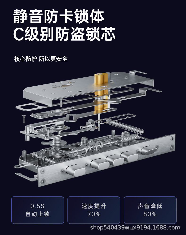 宝马智能锁全自动3D人脸识别指纹锁猫眼可视家用密码锁源头工厂详情15