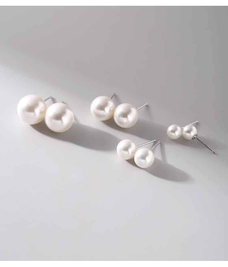 Swarovski pearl Stud earrings s925 sterling silver domestic crystal bead earrings are selling well, the same style as celebrities and versatile for women E8691 pic 13