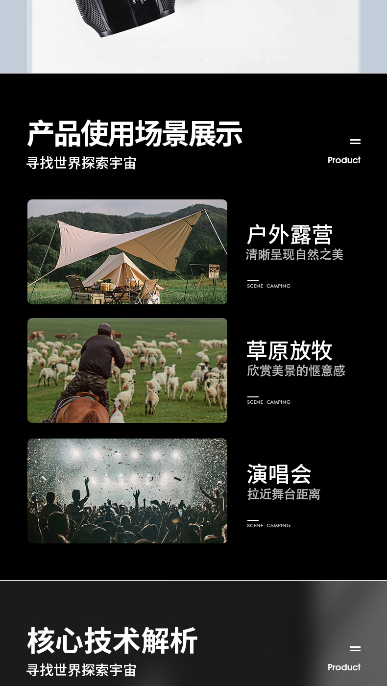 跨境爆款10X25保罗便携双筒望远镜望远镜微光夜视望远镜详情5