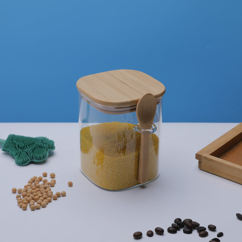 方形玻璃储物罐咖啡豆杂粮密封罐透明坚果罐食品级防潮玻璃罐批发详情5