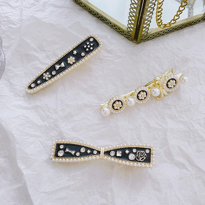 新款蝴蝶结鸭嘴夹义乌配饰高级感小香风发夹无痕小众款边夹儿童款详情1