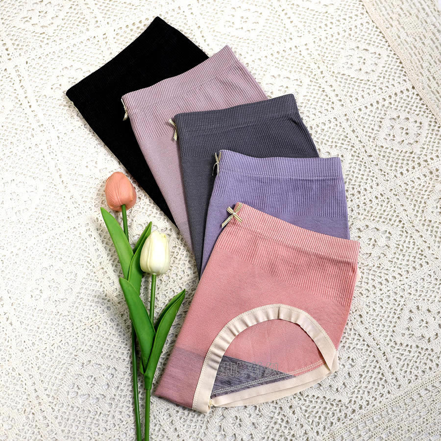 外贸无缝无痕女士内裤少女式中腰透气蝴蝶结性感舒适女生内裤批发详情10