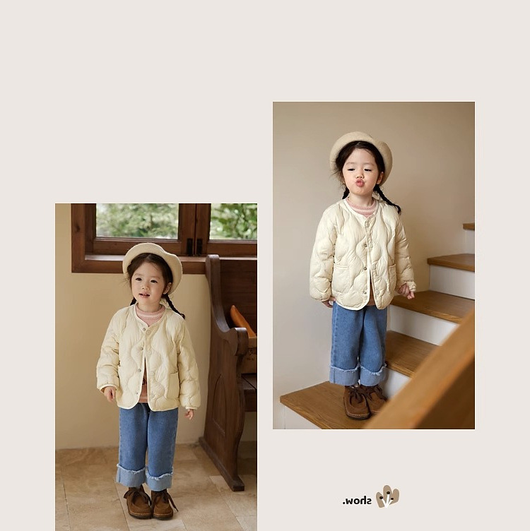 女童轻薄仿羽绒服女宝宝长短款2024秋季新款儿童时髦洋气纯色外套详情15