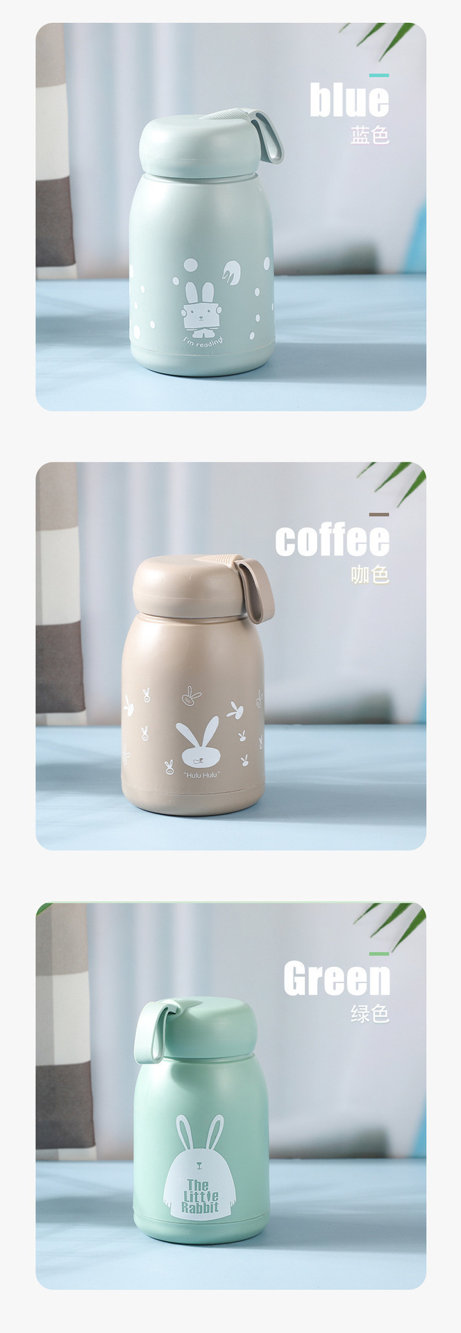 可爱萌萌兔水杯定制地推礼品杯子带盒子印logo开业活动卡通玻璃杯详情7
