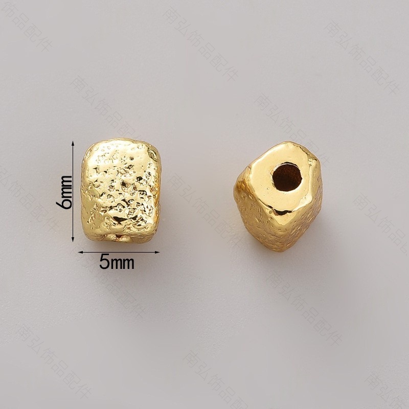 高保色手链铜镀18K镂空镶锆隔珠隔片饰品手串基础材料配件diy花托详情7