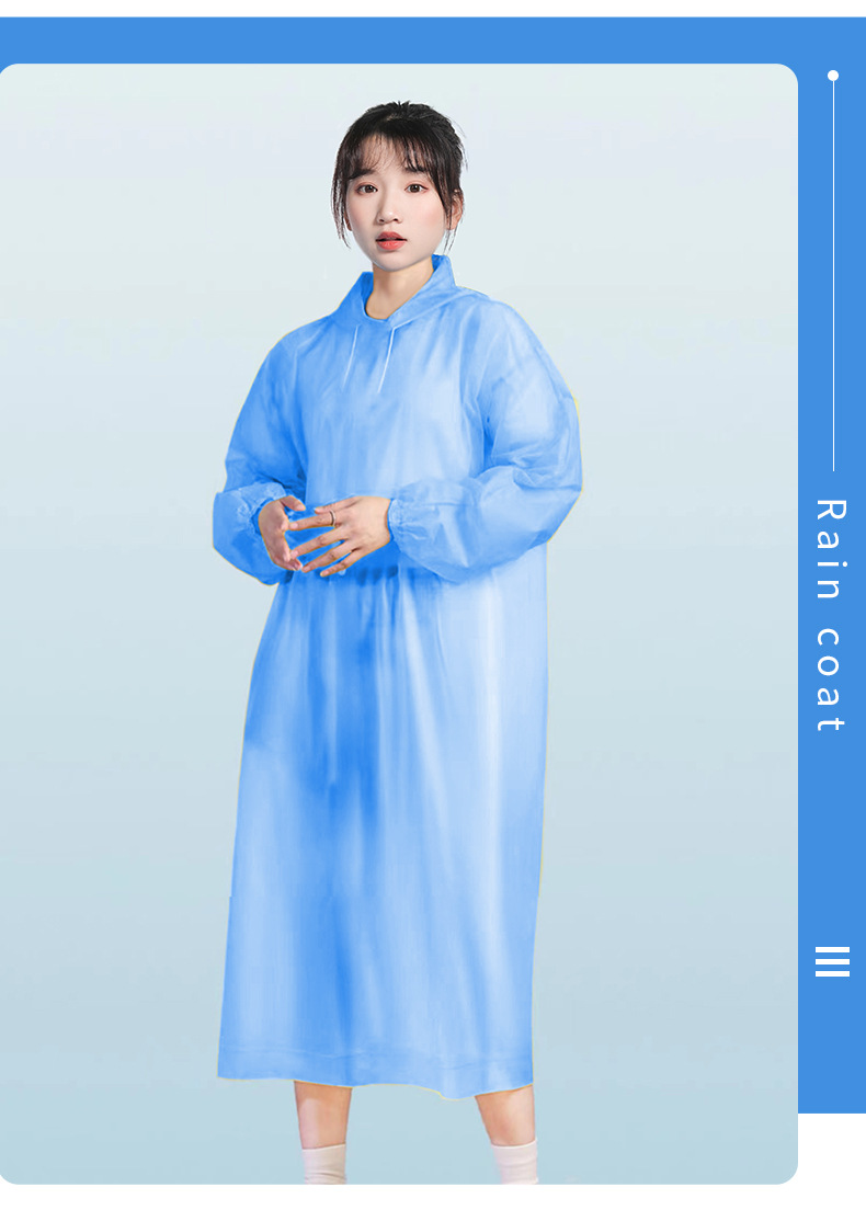 足怡康  一次性七色雨衣便携户外旅游雨披简单便捷加厚款加长连体详情27