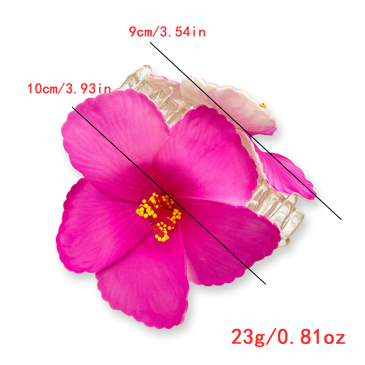 This trendy faux hibiscus flower hair clip exudes a high-end atmosphere. The side clip is a Bohemian hair band for a seaside vacation pic 20