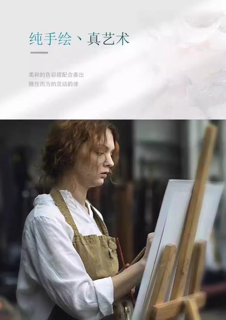 中古风肌理手绘油画侘寂风客厅装饰画玄关挂画餐边柜卧室壁画高级详情3