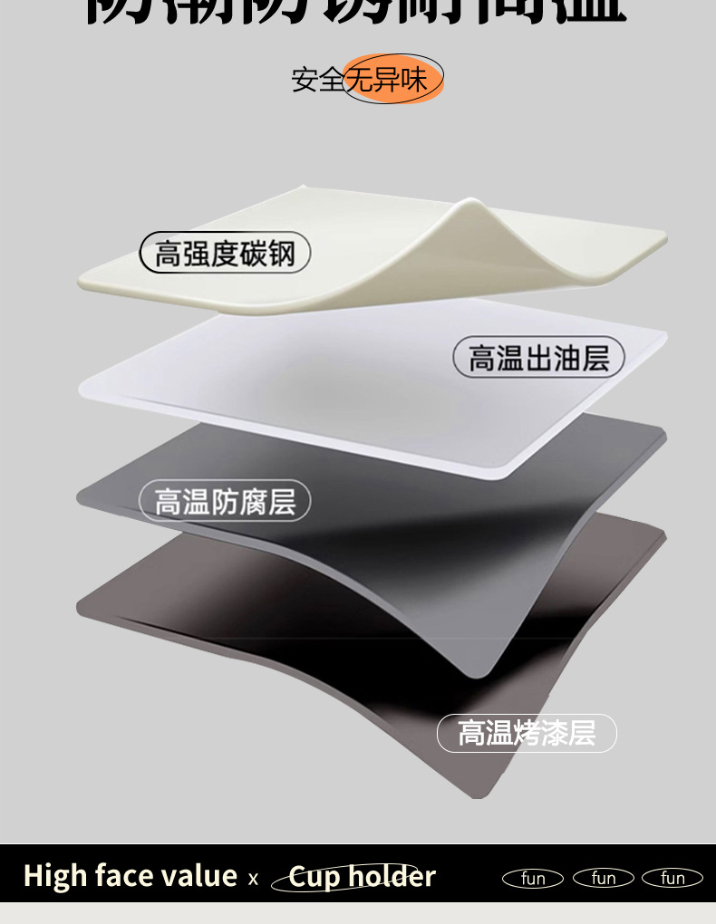 厨房台面橱柜拉篮下水槽置物架多功能杯子收纳盒抽拉调料柜分层架详情10