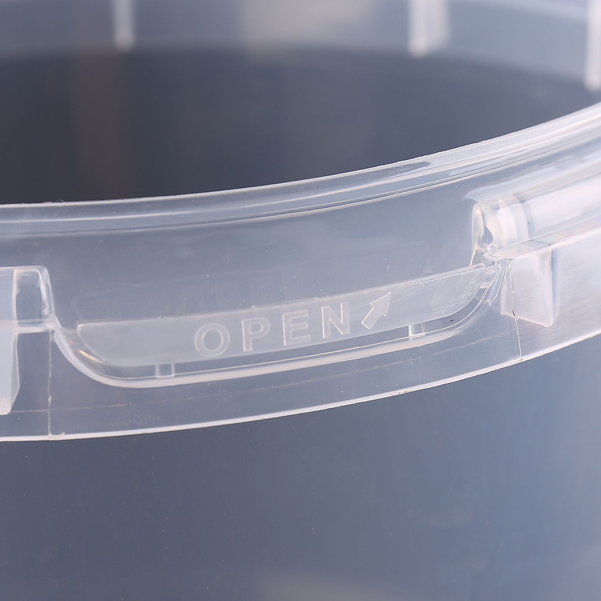 Food-grade PP plastic bucket with sealed transparent lid, fruit milk tea packaging storage bucket, round and square 5L water bucket, small chemical industry pic 9