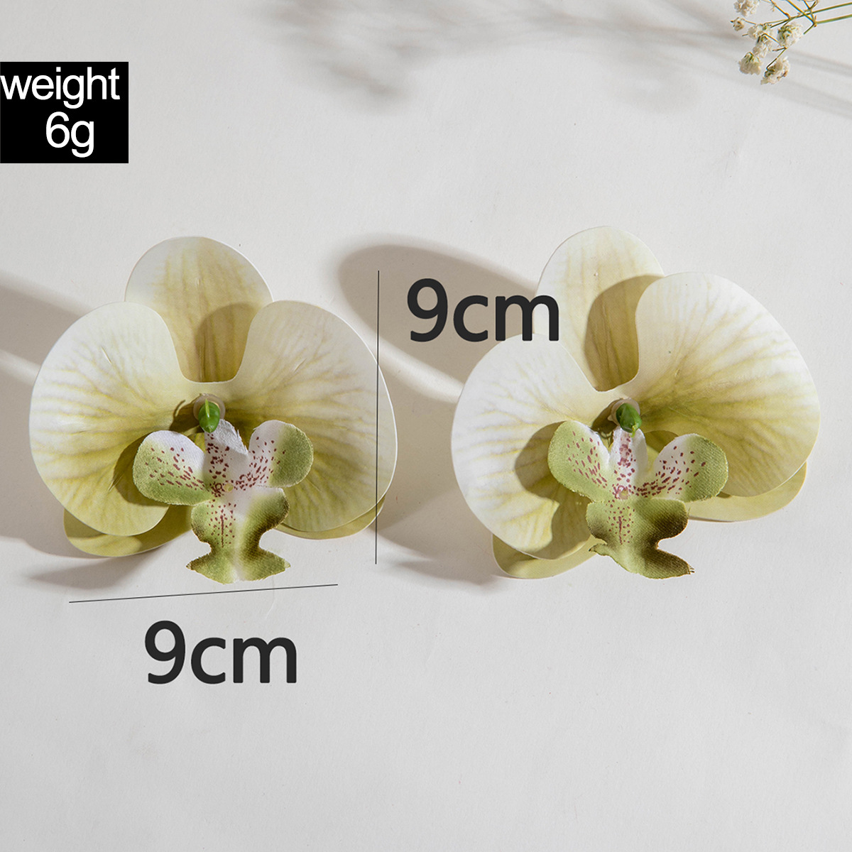 亚马逊跨境立体彩色大 蝴蝶兰花耳环 清新氛围感仿真 花卉耳饰女详情8