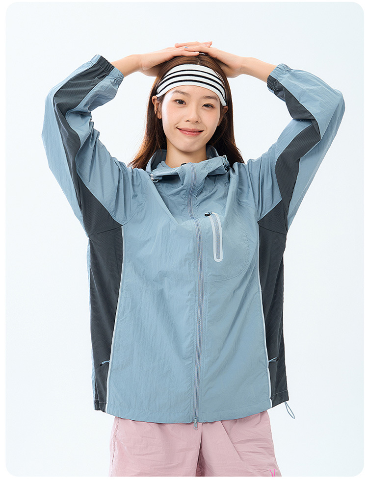 山系户外UPF50+防晒衣男夏季薄款冰丝透气连帽轻量凉感休闲防晒服详情31