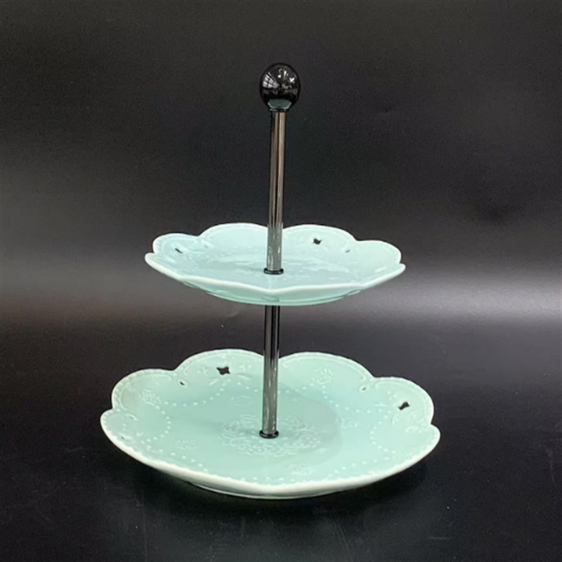 厂家直销五金提手串盘架水果盘子蛋糕甜品盘果盘合金支架家居配件详情17