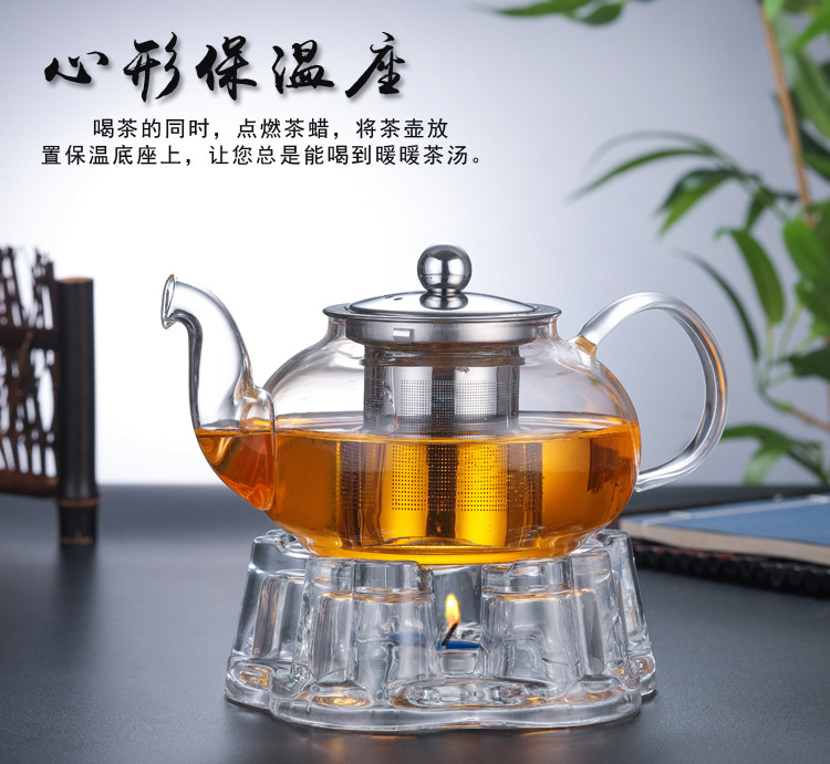 玻璃茶壶沏煮茶器茶水壶功夫茶壶家用不锈钢过滤花茶壶套装详情8