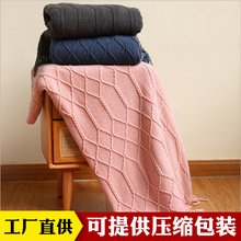 Knitted blanket, sofa blanket, cover blanket, fringed thin blanket, office air conditioning blanket, bay window blanket, summer nap blanket, small blanket pic 9