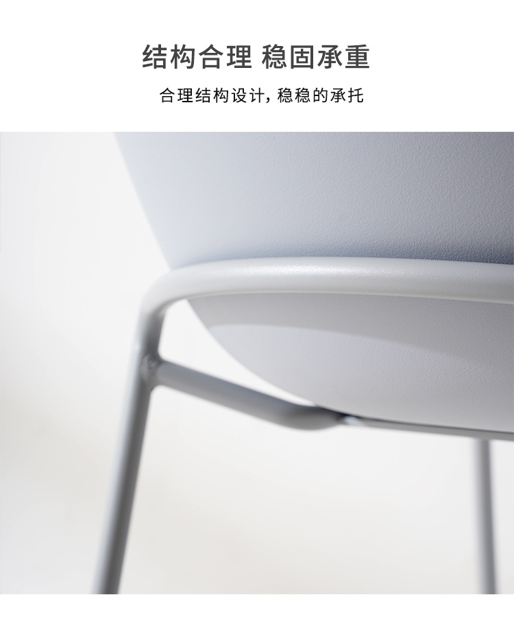 家用餐椅北欧星辰简约设计师彩色餐厅靠背吃饭椅子网红甜品店洽谈椅详情6