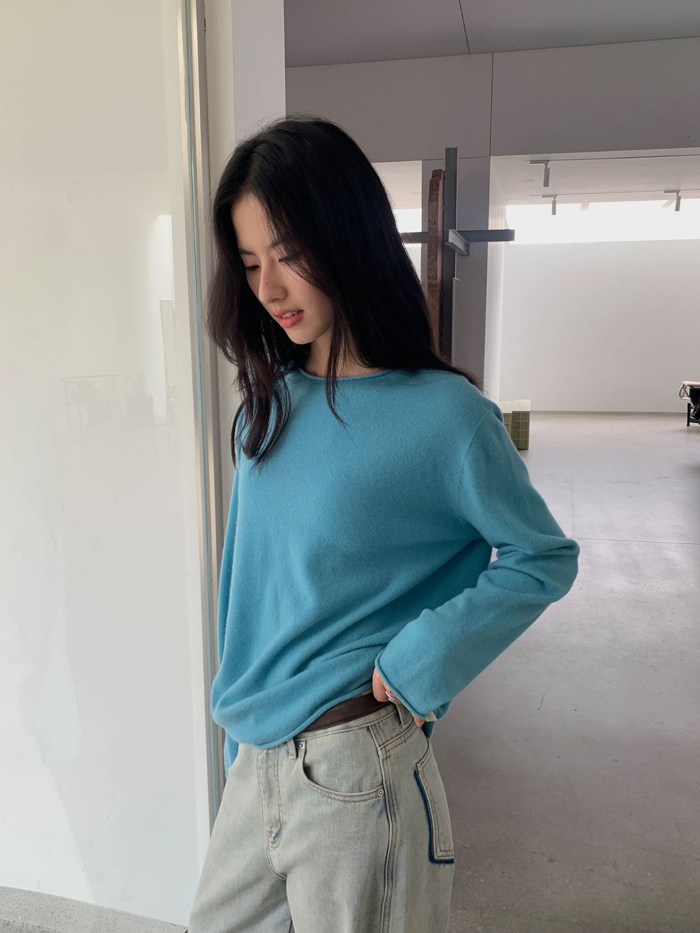 Korean-style seamless one-piece process round-neck pullover cotton and wool sweater, basic base layer for women a1183 in autumn and winter pic 89