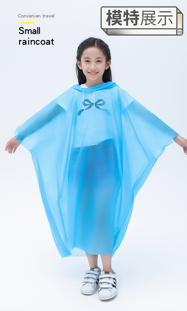 Wholesale of thickened EVA non-disposable raincoats for children, outdoor travel for boys and girls, long raincoats for primary school students and kindergartens pic 12