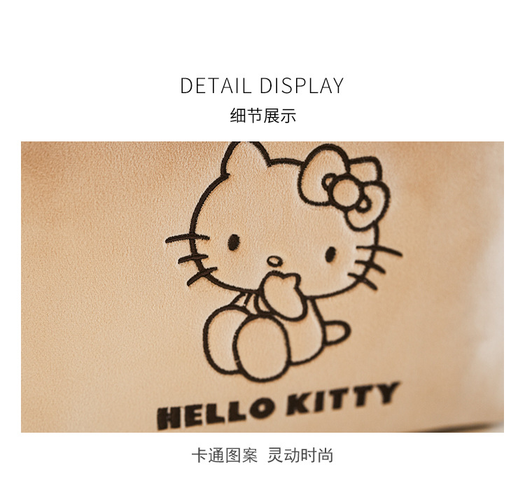 三丽鸥HelloKitty轻盈柔软化妆包可爱卡通大容量高级感立体收纳包详情9