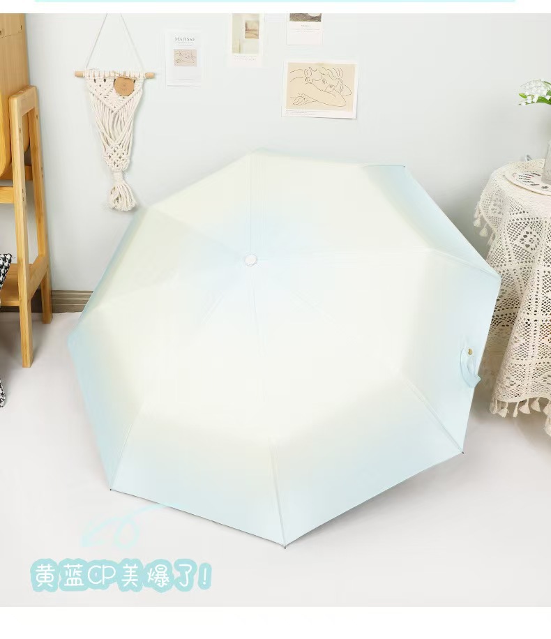 全自动晴雨伞20骨稳固抗风306渐变色折叠晴雨伞防晒遮雨两用伞详情3
