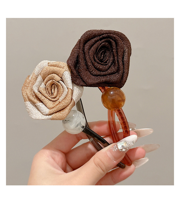 美拉德干枯玫瑰花发夹女2025新款扭扭夹高级感抓夹后脑勺夹子头饰详情19