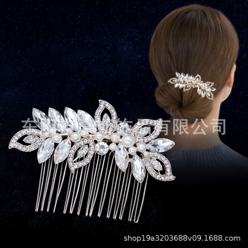 Tocados de novia peinados para mujeres nichos vestidos de novia accesorios para el cabello ins versatile premium sense accesorios para el cabello diamantes flores peinados para el cabello pic 22