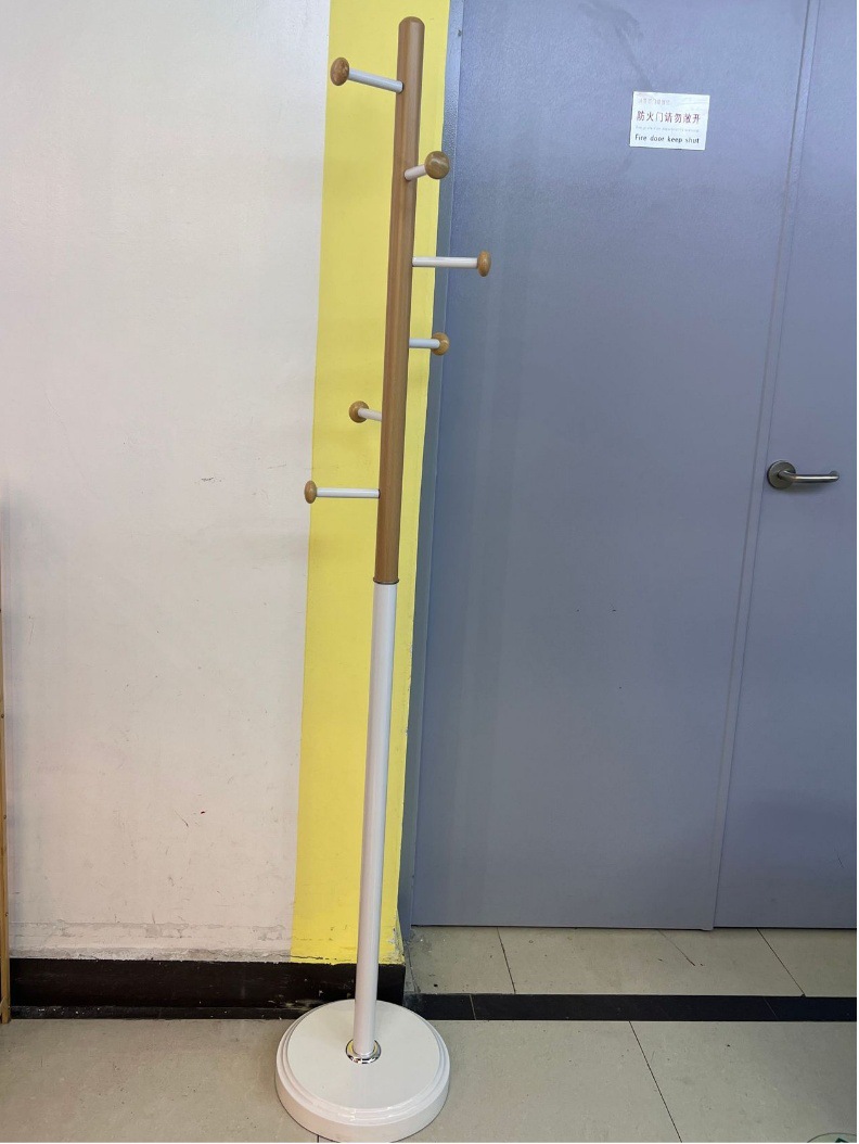 榉木铁架衣帽架，家居用品新品衣帽架详情3