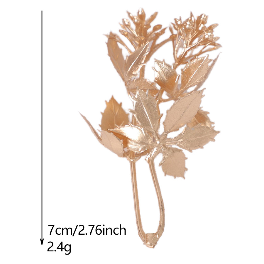 复古植物配件仿真金色叶子手工插花配件节日装饰仿真花跨境代发详情17