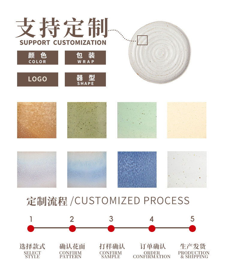 外贸不规则ins复古酒店餐具饭店会所私房菜高颜值碗碟盘套装详情4