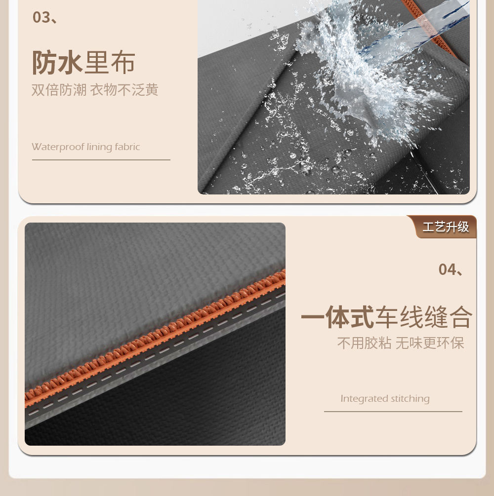 收纳箱大容量加厚折叠衣服整理箱便捷防尘储物箱子牛津布艺收纳筐详情6